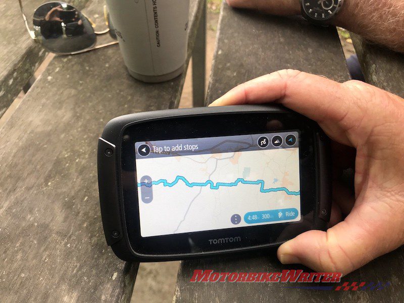 TomTom Rider 550 GPS satnav Peter Davis map