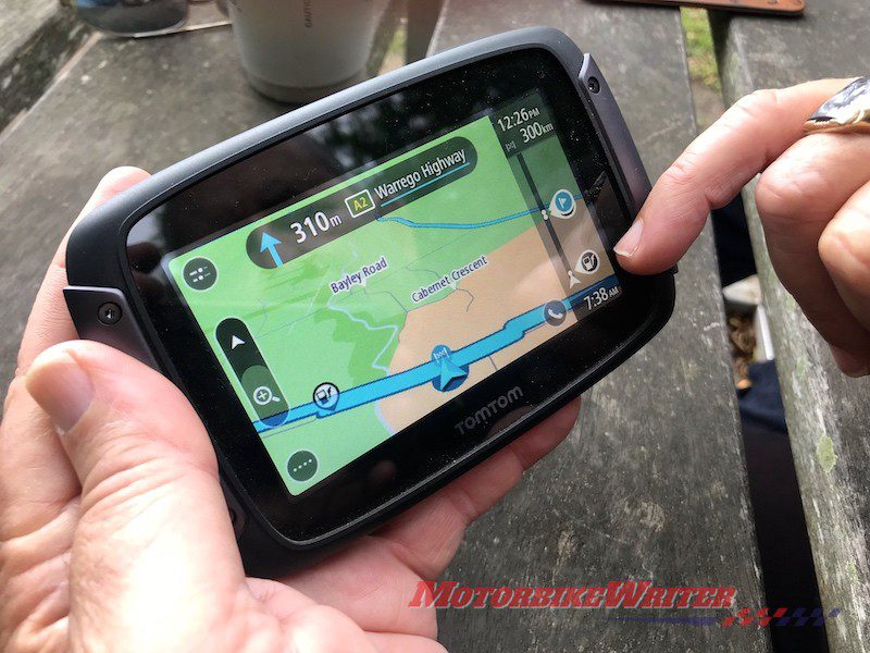 TomTom Rider 550 GPS satnav Peter Davis map