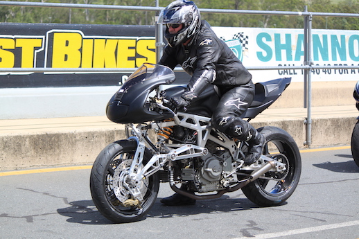 Colin OPddy (left) and Ray Van Steenwyk with their Motoinno TS3 with centre steering