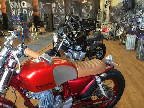 Smoked custom bike shop