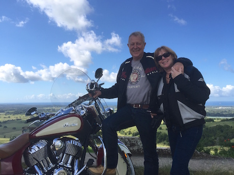 Sharon and Brien with his Indian Chief Vintage buyer's remorse day