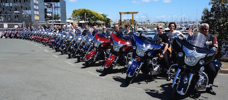 Indian riders celebrate the first anniversary