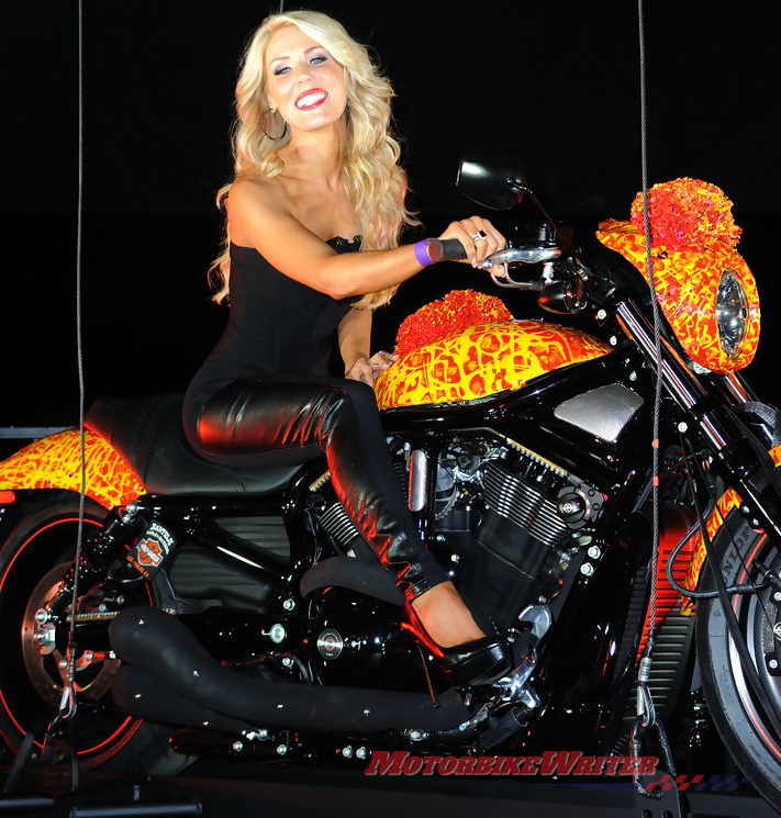Artist Jack Armstrong unveils his "Cosmic Starship" Harley Davidson most expensive