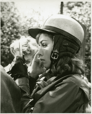 Jackie Lane Rare British Lion Vintage Photo Motorcycle Helmet Profile