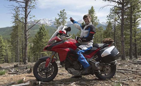 Jamie on his Ducati Multistrada Pikes Peak