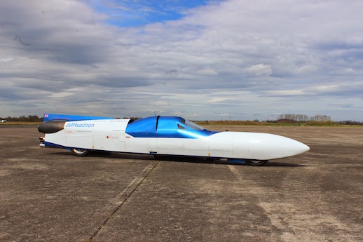 Richard Brown and his Jet Reaction streamliner motorcycle