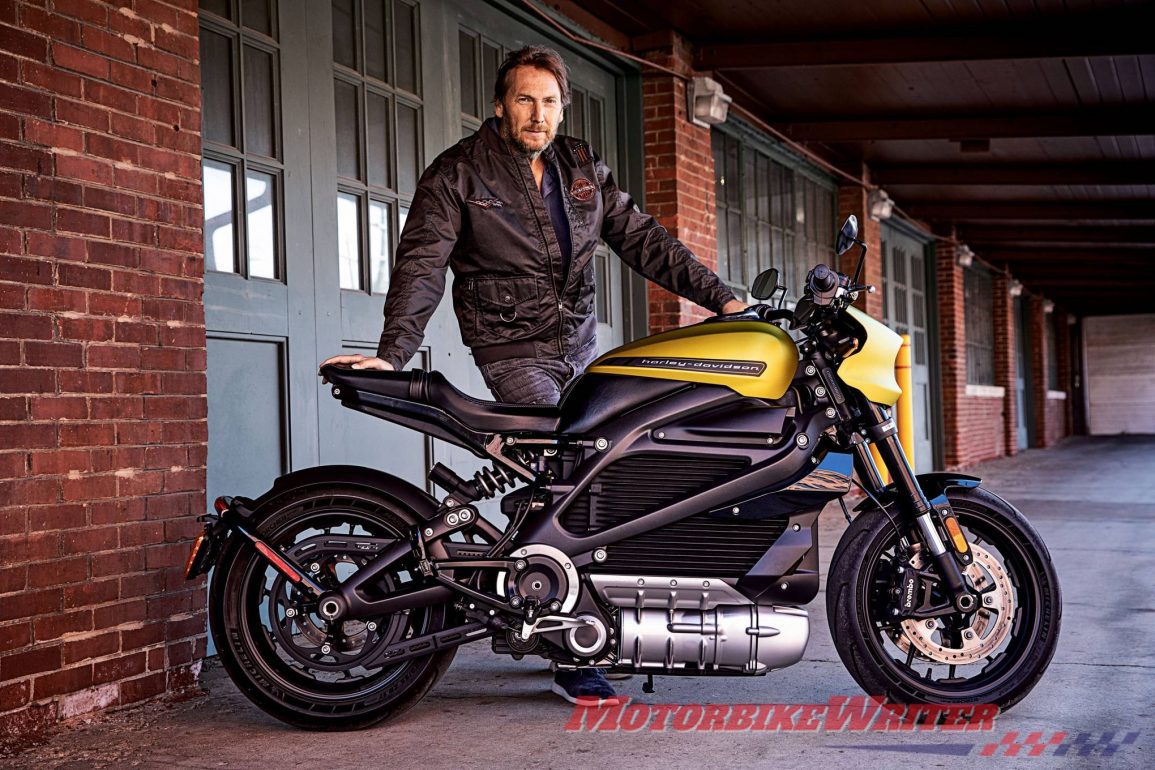 Jochen Zeitz - Harley's new CEO posing with a Livewire