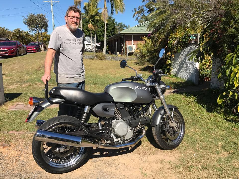 John Moorehouse with Ducati GT1000