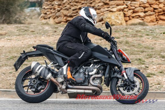 KTM 1290 Super Duke R spy photos from motorcycle.com