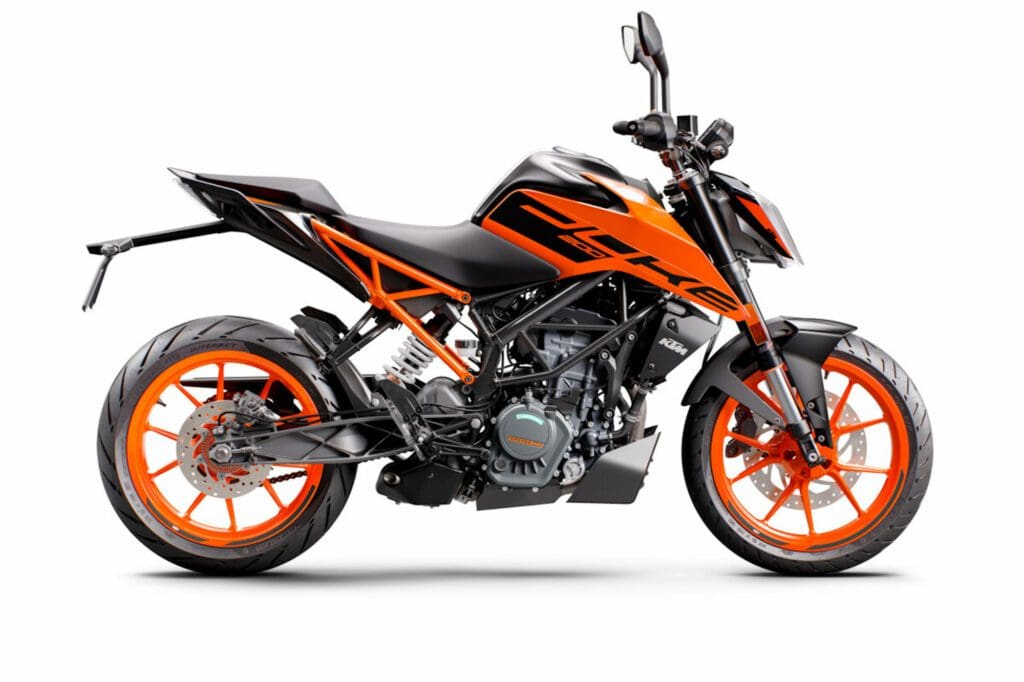 KTM's new 2023 200 Duke. Media sourced from KTM. 