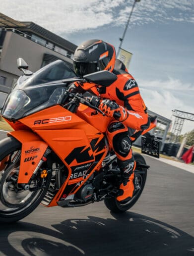 KTM's new 2023 RC390. Media sourced from KTM.