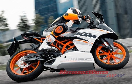 Street-legal KTM RC390 race-spec