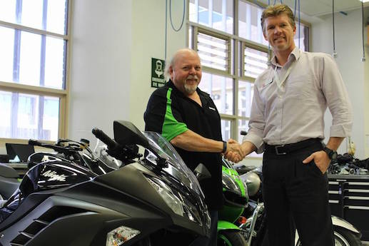 Kawasaki - Jeremy Fuller (left) & Peter Denison copy Aussie apprentices
