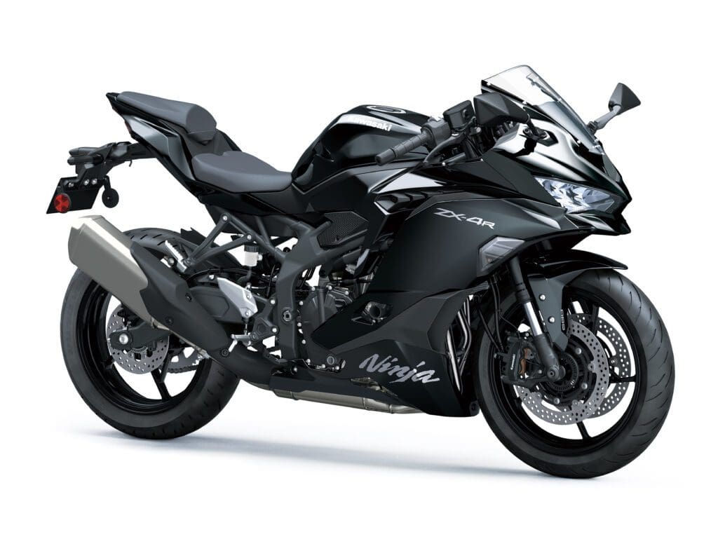 Kawasaki's new 2023 ZX4R. Media sourced from Kawasaki.