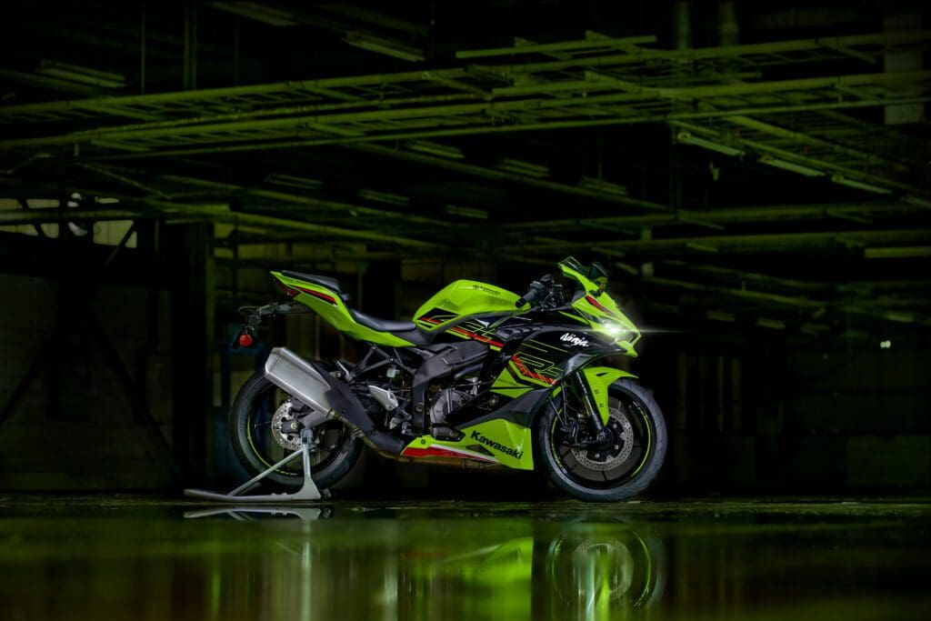 Kawasaki's new super sport beauty, 2023 ZX4RR. Media sourced from Kawasaki.