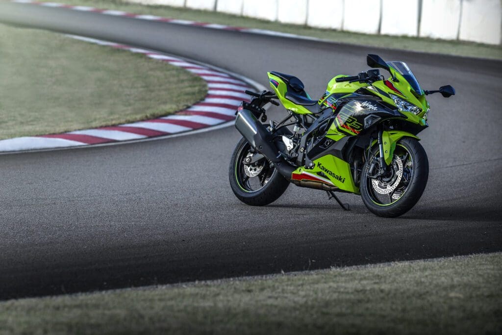 Kawasaki's new super sport beauty, 2023 ZX4RR. Media sourced from Kawasaki.