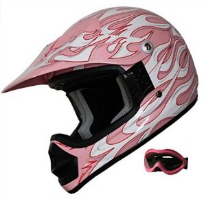 Kid ATV Motocross Dirt Bike Helmet DOT pink