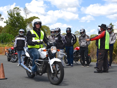 Learner rider - Calum demonstrates slow riding techniques safety contract business