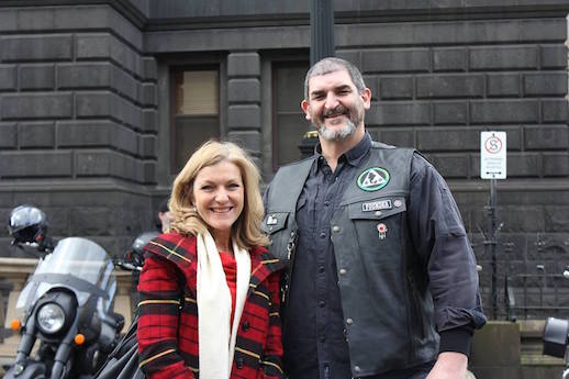 MEAP Dean with Fiona Heather Patten, leader of the Australian Sex Party outside Victorian Parliament panel