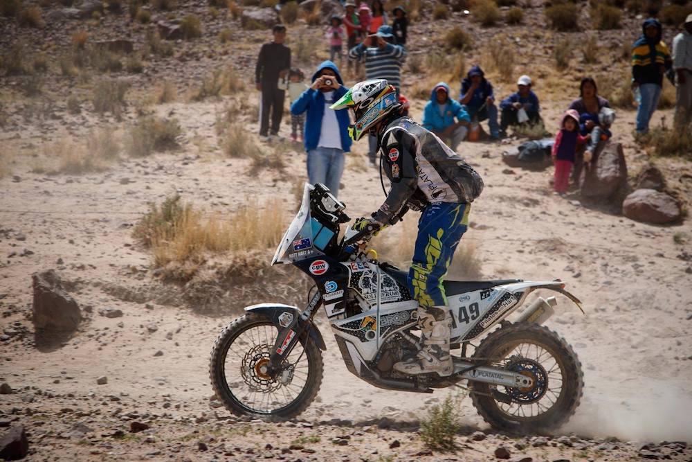 Dakar Rally rider Matt Hart - Toby Price Dakar rally swamped