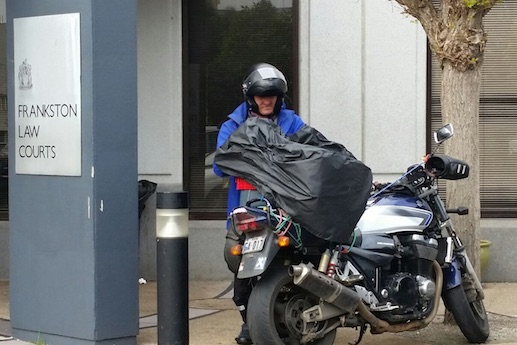 Max fronts media outside Frankston Magistrates Court