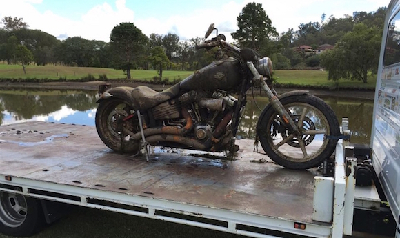 McLeods Harley-Davidson Rocker found in golf dam