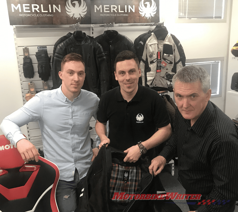 Merlin execs (from left) Patrick, James and Steve Franklin with their flanno leisure gear