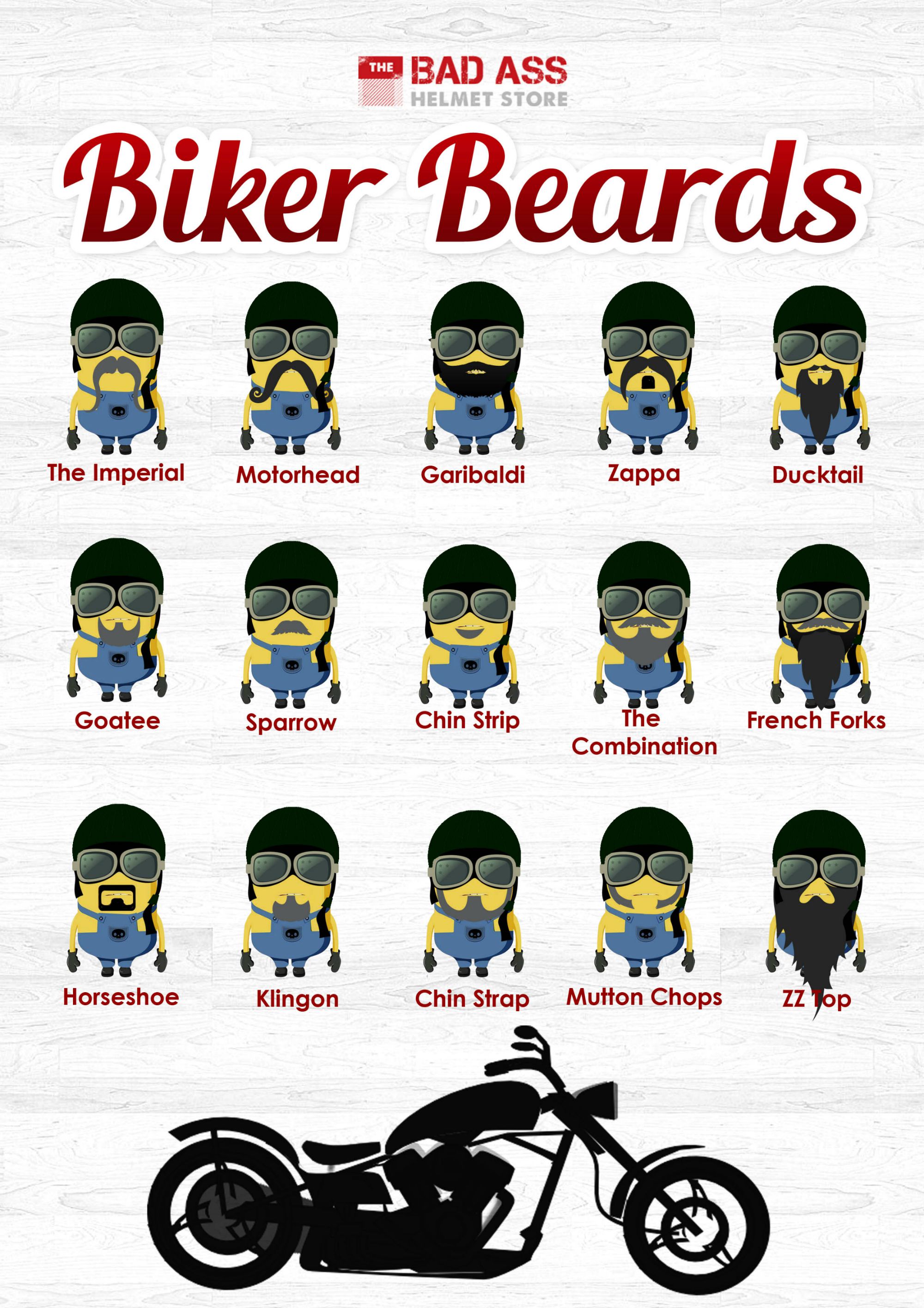 Minion Biker Beards from the Badass Helmet Store