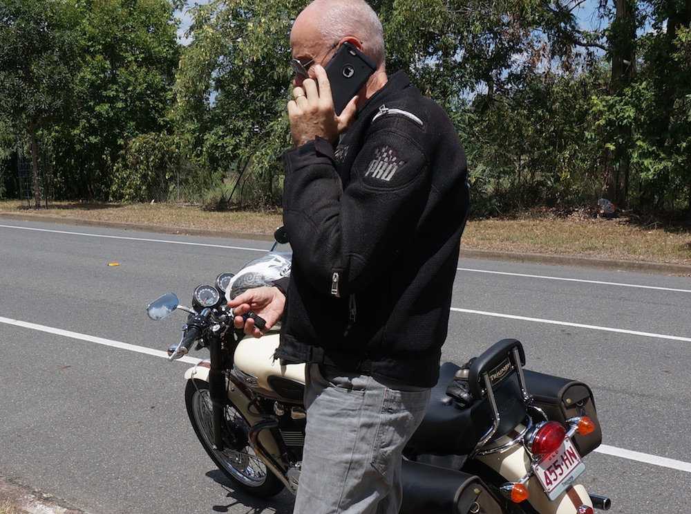 Mobile phone while riding warning submission