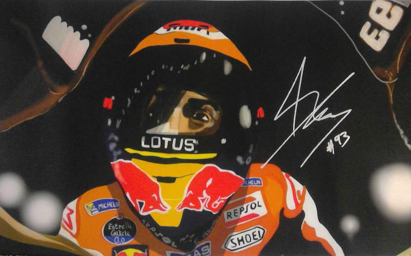 Marc Marquez painting MotoGP auction aids Sydney girl Freya