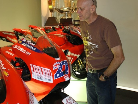 MotorbikeWriter at the Ducati Museum pilgrimage buyers