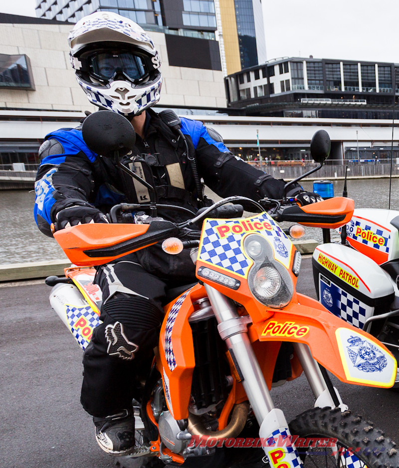 Motorcycle police VicPol off-road uniform