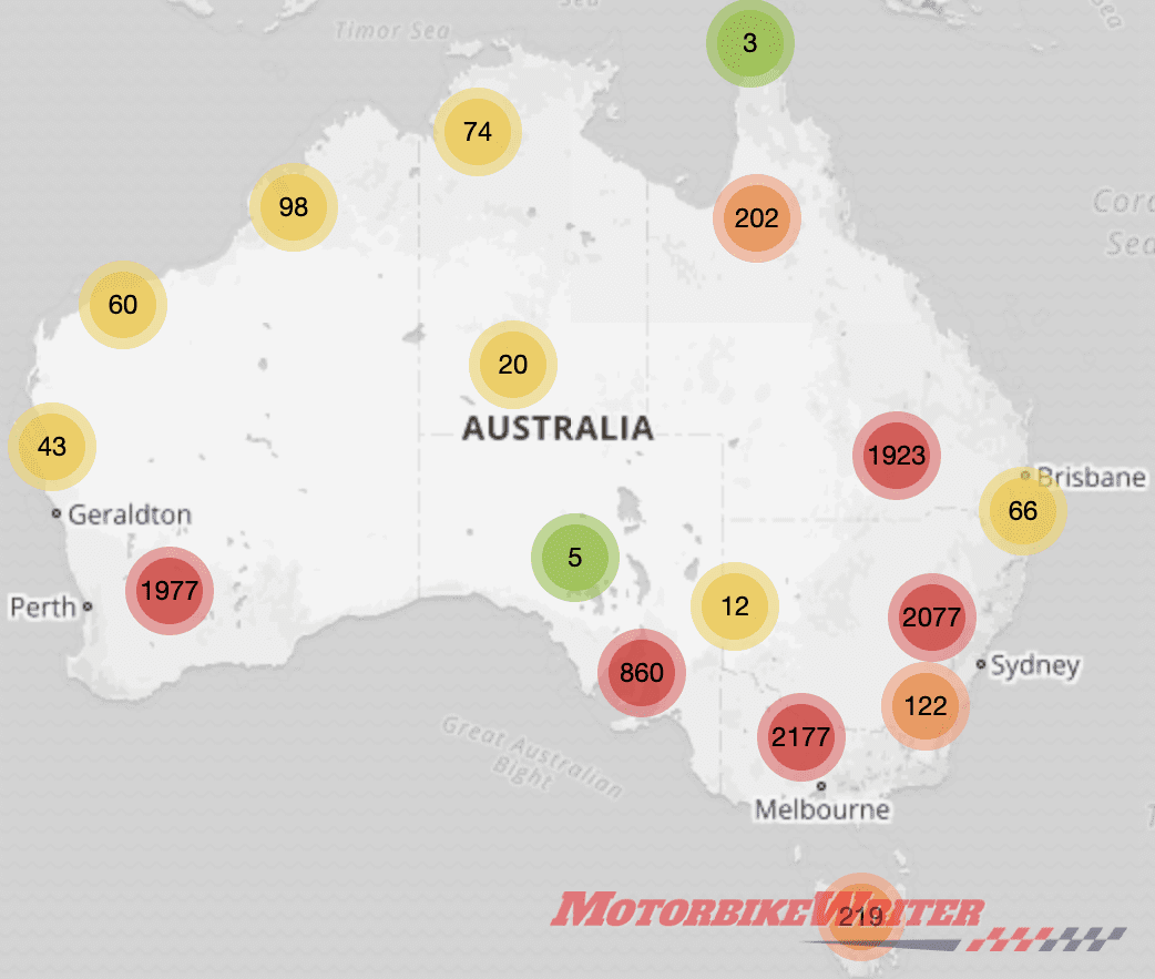 Motorcycle theft hot spots