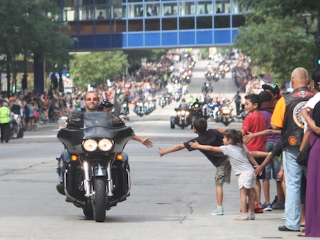 Motorcycle wave heart