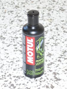 Motul Perfect Leather cleans motorcycle boots