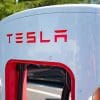 A view of a Tesla Supercharger. Media sourced from The Drive.