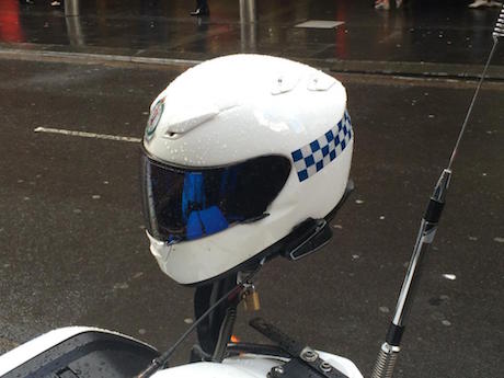 NSW Police helmet bluetooth - helmet camera road rage - putty road