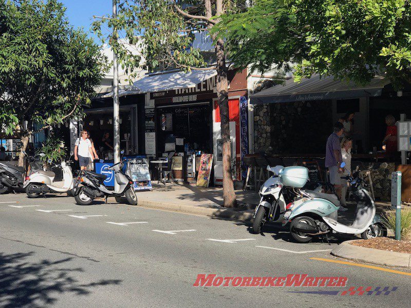 Noosa motorbike motorcycle scooter parking