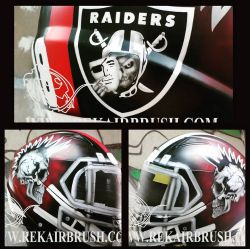 Oakland Raiders Airbrushed Motorcycle Helmet