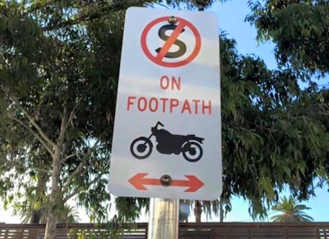 Footpath Parking protest parking bay