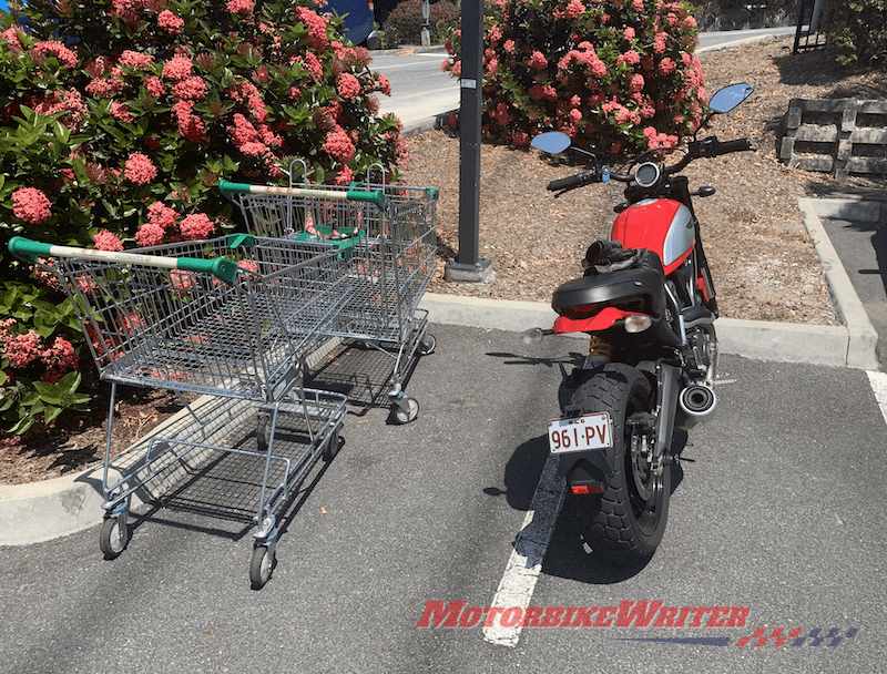 Motorcycle parking under siege park