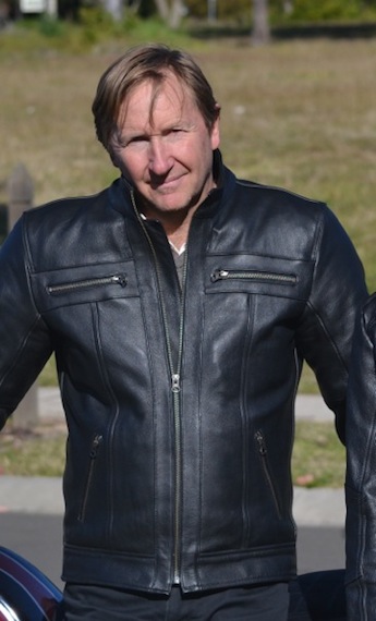 Peter in men's leather motorcycle jackets