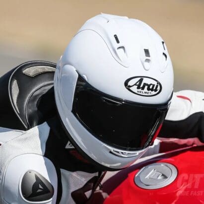 Arai's Corsair-X. Media sourced from CityBike Magazine.
