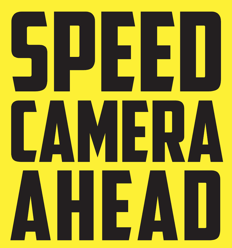 Police warning speed camera