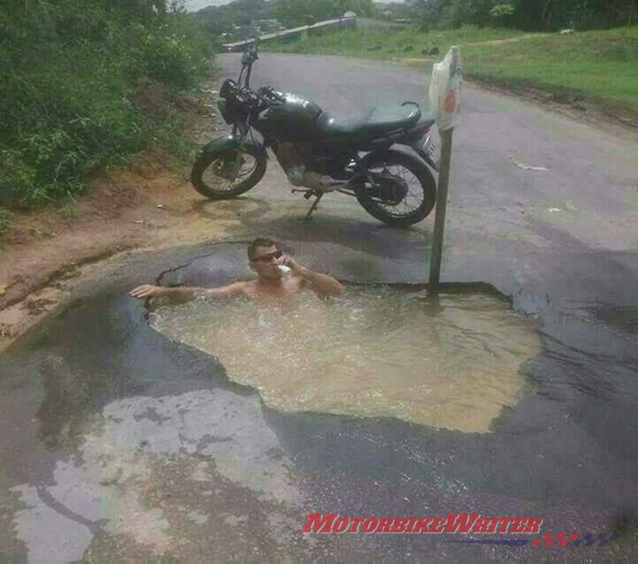 Pothole roadworks road hazards