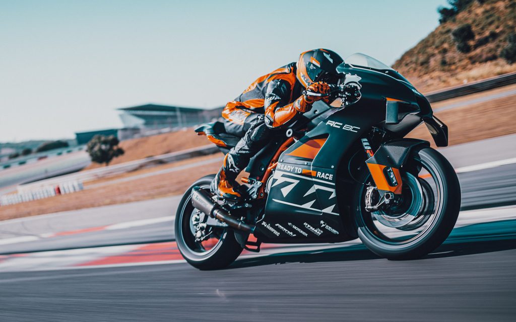 KTM's 2023 RC 8C, which sold out in just over 2 minutes. Media sourced from KTM.