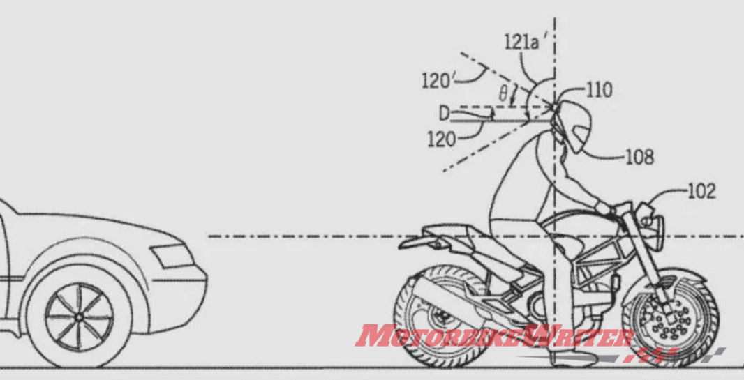 Honda helmet radar monitors for rear ender