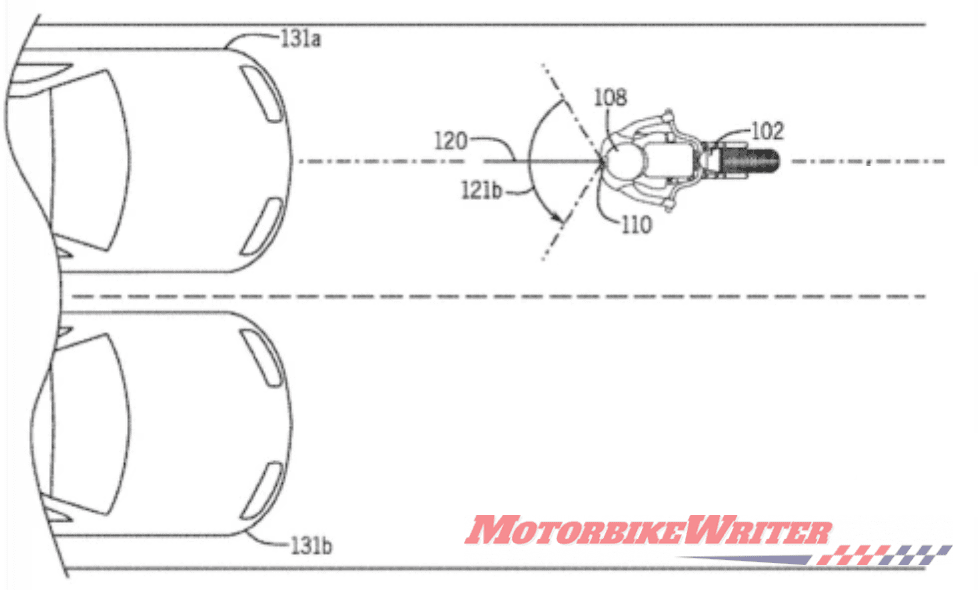 Honda helmet radar monitors for rear ender