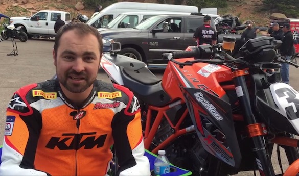 Rennie Scaysbrook at Pikes Peak hillclimb KTM