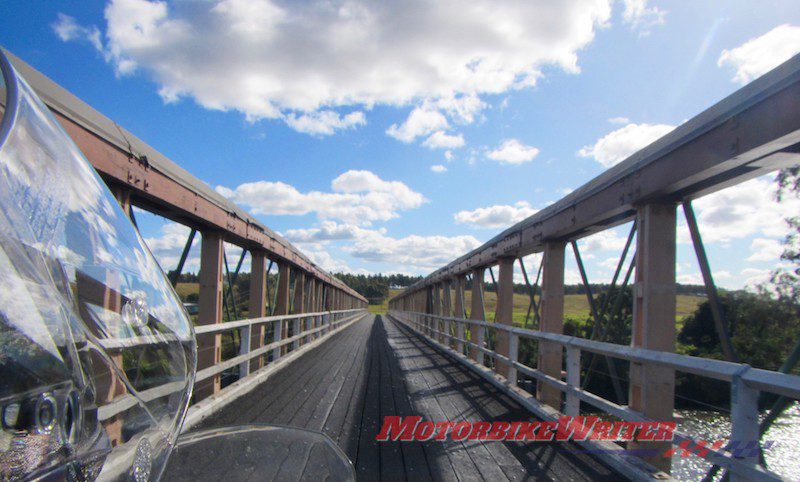 Bridget and Alan Throw Your Leg Over authors motorcycle travel book timber